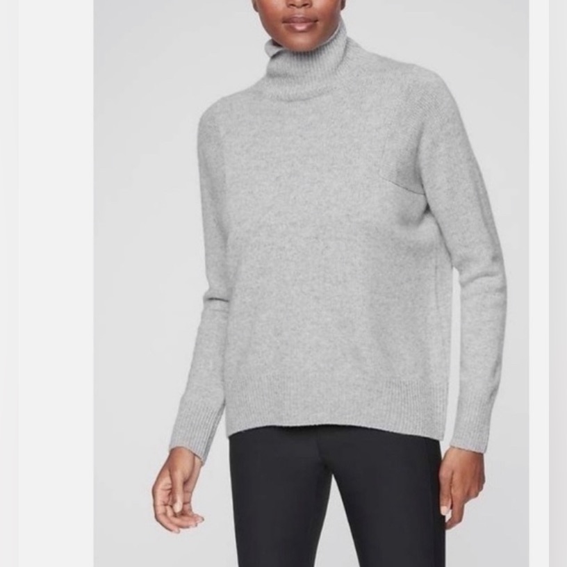 Athleta Bedford Wool Cashmere Turtleneck Sweater.